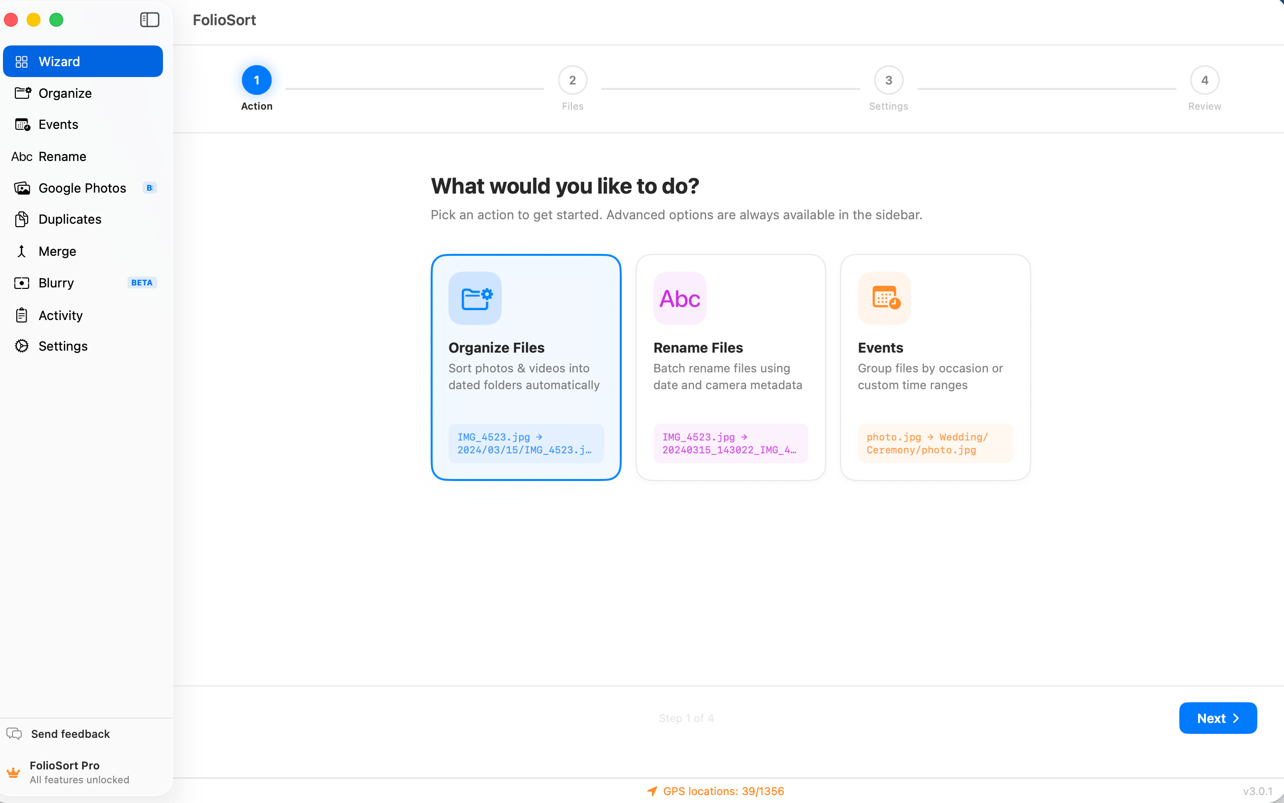 FolioSort Setup Wizard